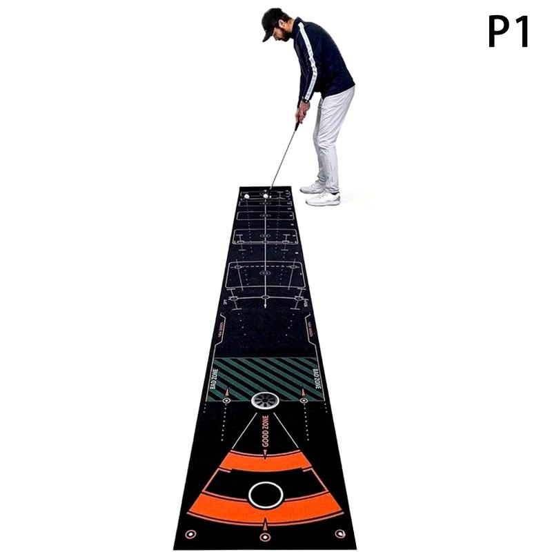 Golf Putting Mat Golf Training Pad For Swing Detection Batting Ball Trace Directional Mat Swing Path Pads Swing Practice Pads 1