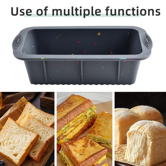 Silicone Loaf Pan Non-Stick Bread Cake Mold for Oven Microwave Freezer Flexible Baking Tool for Home Bakery