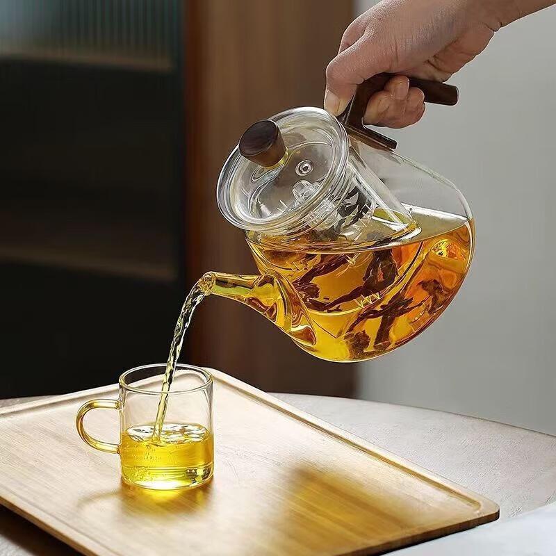 Baiduoyang Thickened Glass Teapot Set with 6 Cups