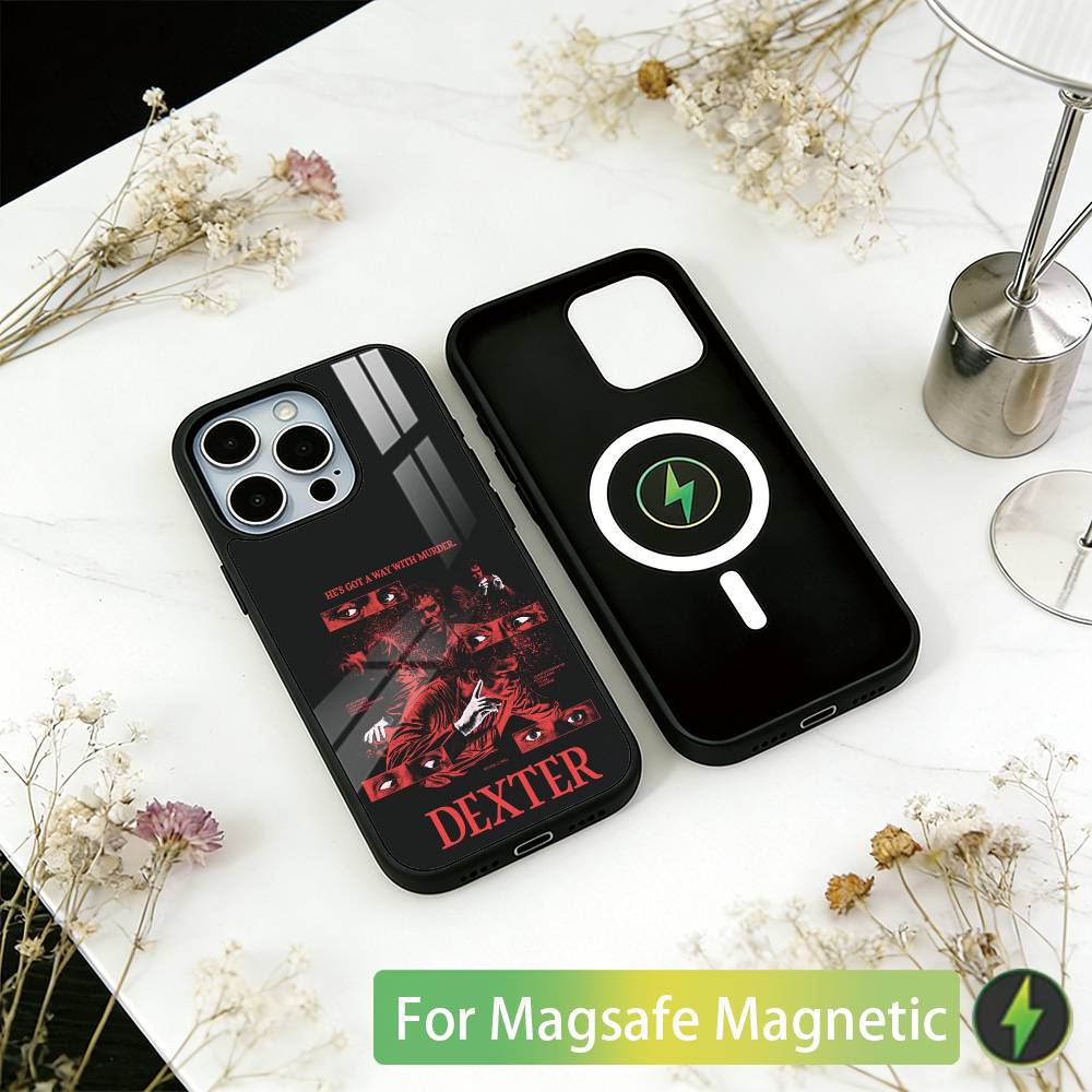 Dexter Morgan Phone Case For iPhone17,16,15,14,13,12,11 Plus,Pro Magnetic with Magsafe Wireless Charging