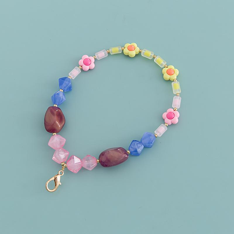 DIY 40cm Acrylic Bead-in-Bead Heart Bag Chain with Multi-color Options