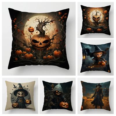 Modern Decorative Cushion for Home Living Room Decor Throw Pillow Cover 45*45 40x40cm 60x60cm 45x45cm 50x50cm Halloween Pumpkin