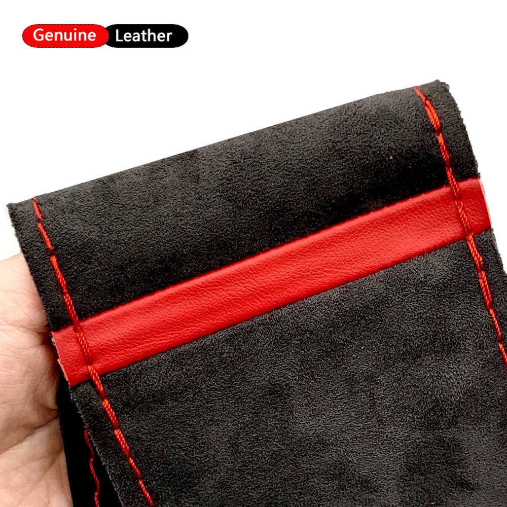 

DIY плетеная натуральная кожа дышащая 38 см чехол на руль автомобильные чехлы руль для салона автомобиля