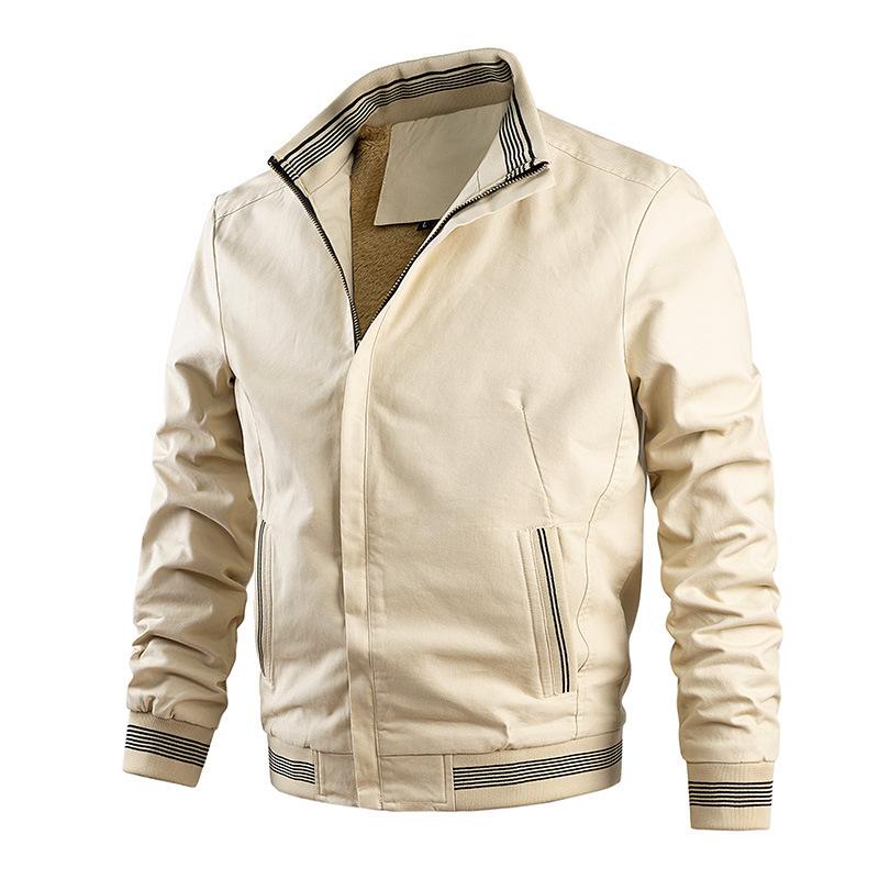 Winter Men s Jacket Velvet Thickened Cotton Washed Jacket Stand Collar Casual Jacket for Men M