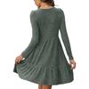 Women's Dress, Long Sleeved Pullover, Round Neck, A-line Casual Dress, And Winter