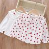 Children's Long Sleeve Cotton Lace Lapel Shirt - Spring/Autumn Korean Style for Girls
