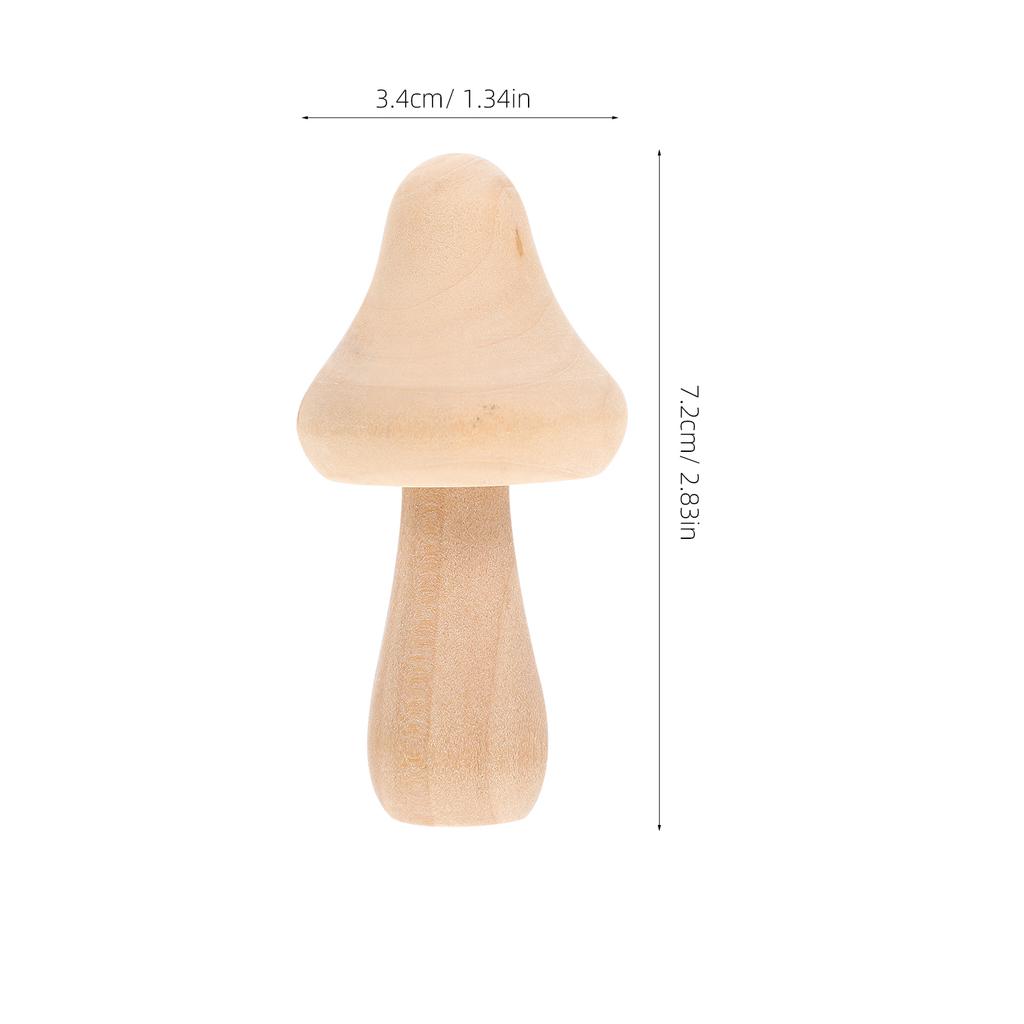 10 Stück Holzpilz DIY Unfertige Ornamente Malsets Graffiti Heimdekoration Unfertige Pilzmodelle