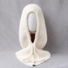 Unisex 100%Wool Knitted Balaclava Winter Ear Face Neck Protect One-Piece Scarf Hat Soft Warm Hooded Beanies Twist False Collar