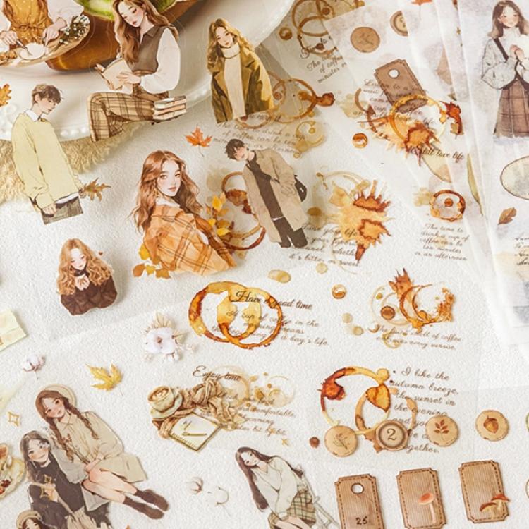 Photocard Scrapbooking Sticker Adhesive Cartoon Sticker Book for Photocards Journal Decoration