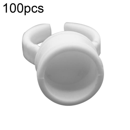 100Pcs Disposable Glue Ring Pallet Holder for Eyelash Extension Tattoo Pigment