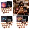 Hand Carved Wooden Runes Symbols Set Divination Runes Stone with Instruction and Storage Bag Heal Gift Decoration