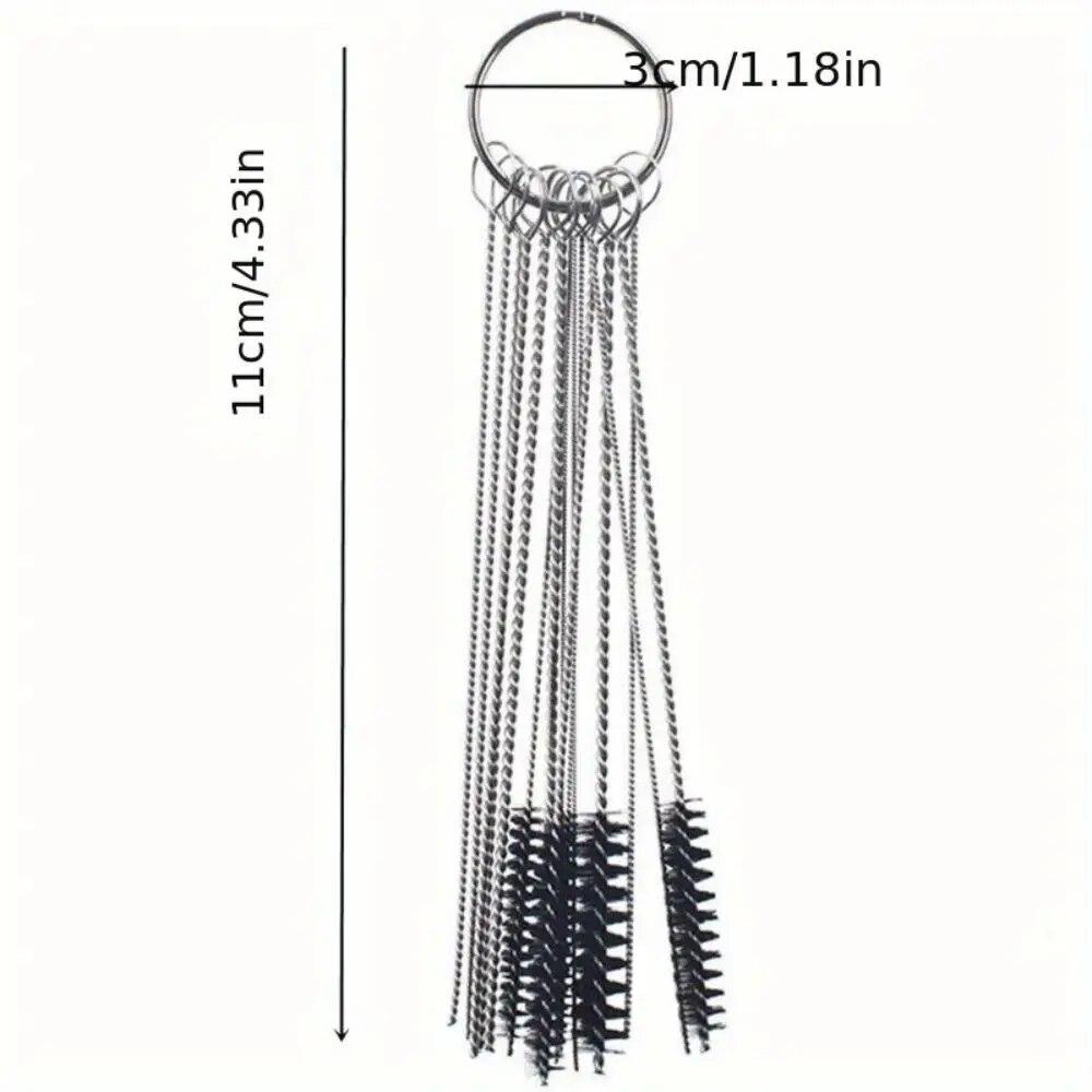 15pcs/Set Carburetor Cleaning Brush Set Carburetor Carbon Dirt Jet Cleaner Tool Kit 10 Cleaning Needles With 5 Brushes