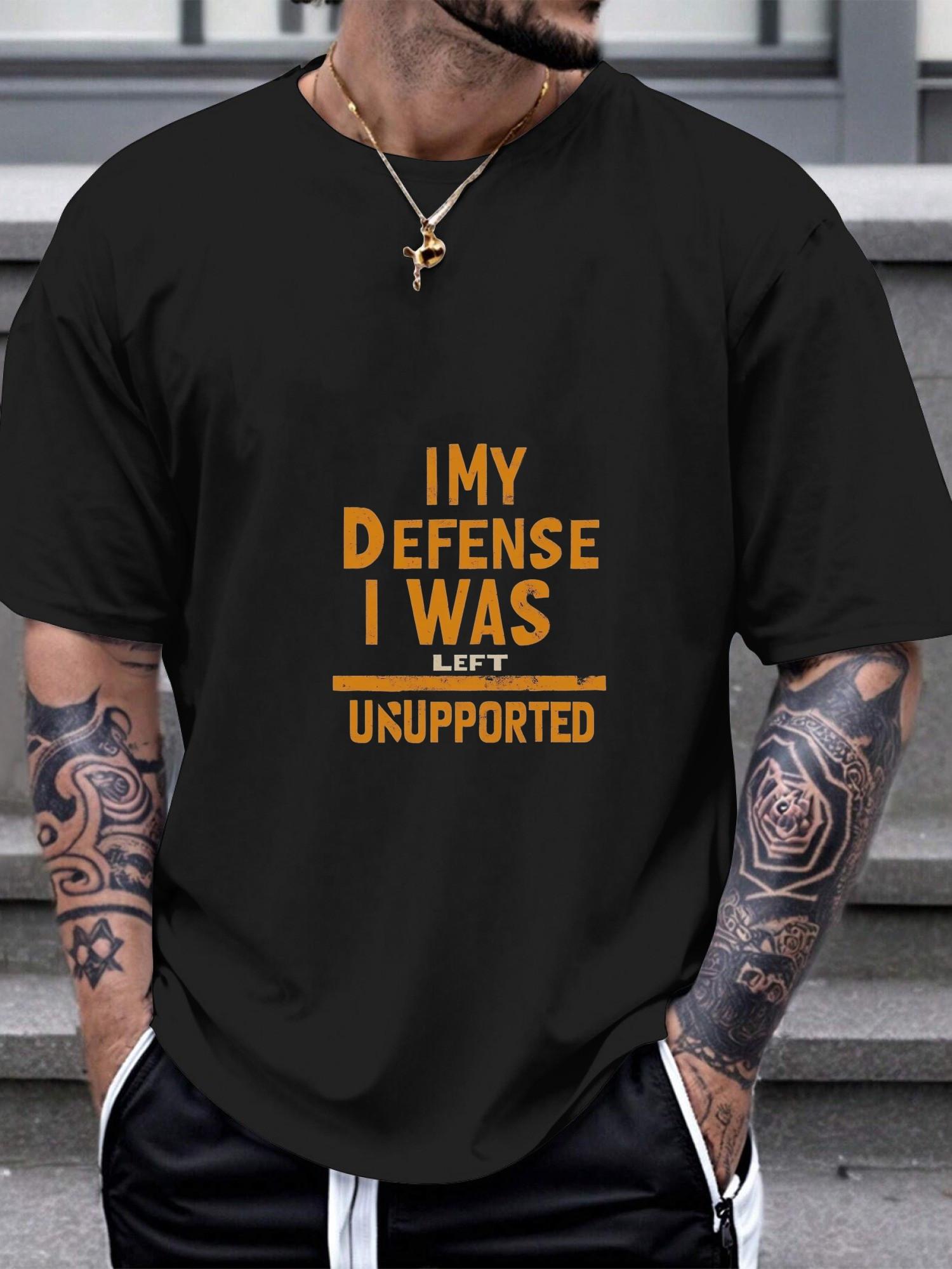 1pc bold military style graphic T-shirt XXL