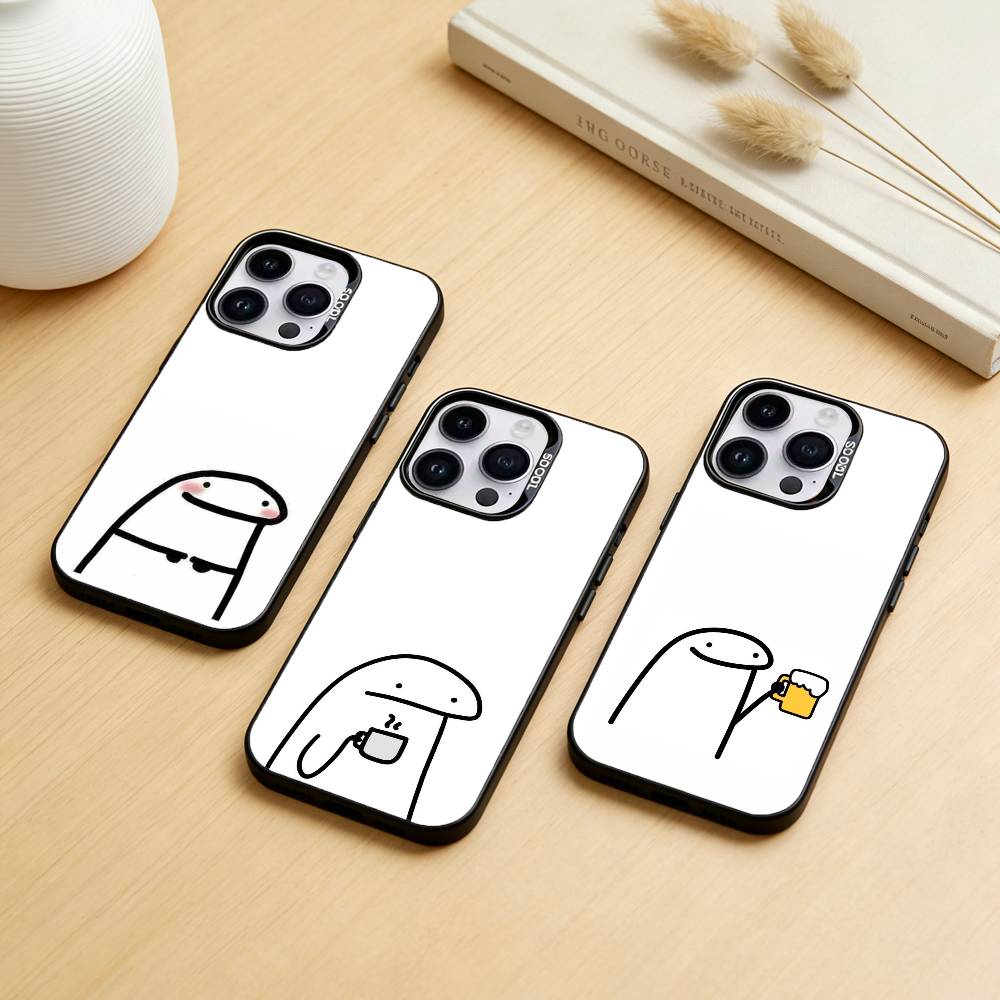 Süße F-Flork Lustige Handyhülle Farbe Silber Hülle Für IPhone 17 16 15 14 13 12 11 Pro Max Plus