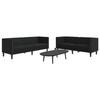 VidaXL Chesterfield 2-piece Sofa Set Black Faux Leather, Sofa, Sofa Seat, Recliner Sofa, Comfort Sofa, 3209274