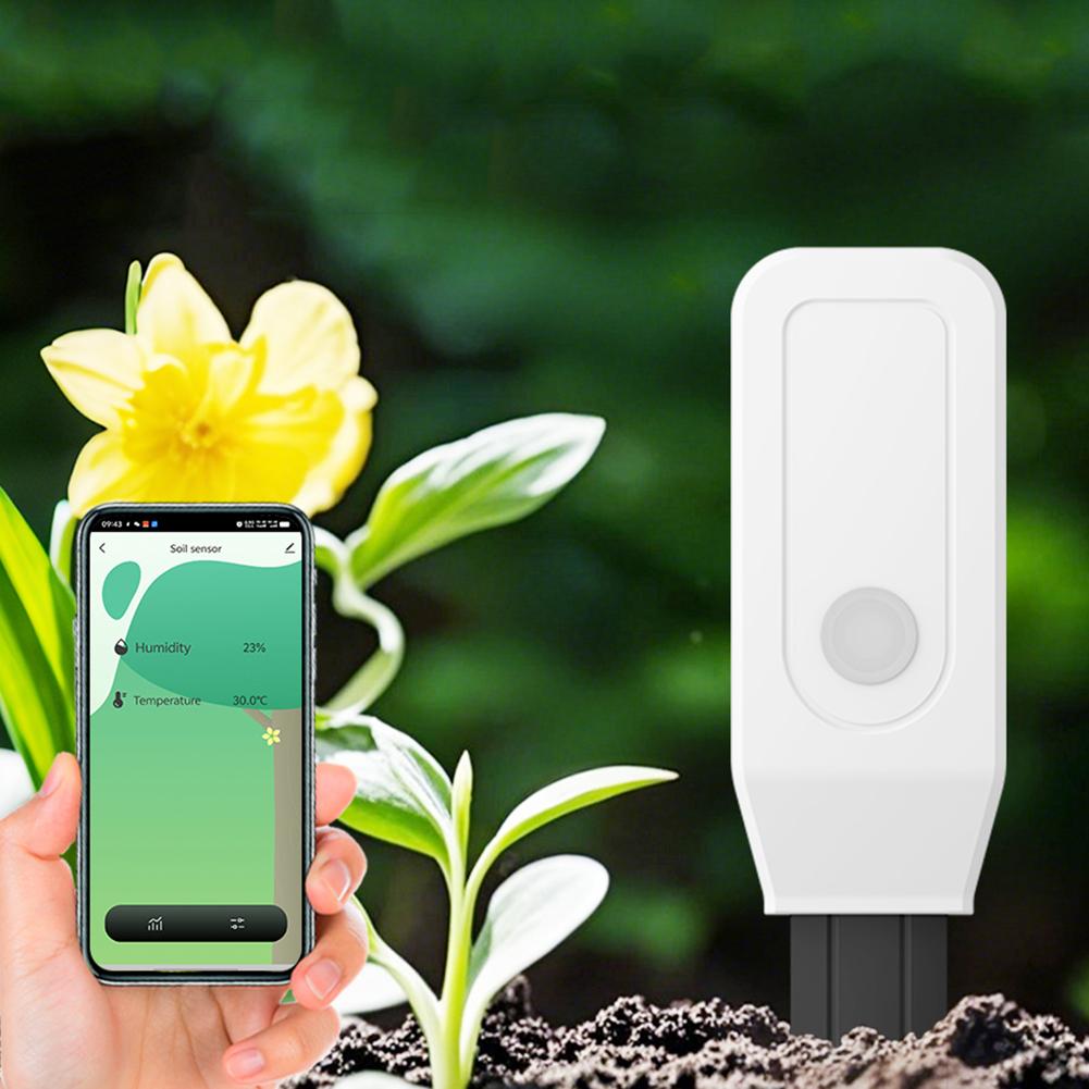 Moisture Temperature Humidity Sensor APP Control Wireless Earth Hygrometer Multi-Function Soil Monitor for Farm Garden