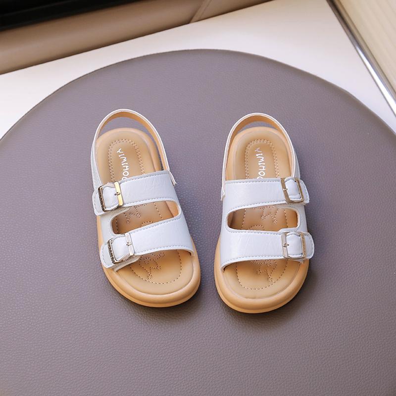 Kids Sandals Non-slip Open Toes Girls Beach Shoes Soild Color Classic 2025 Summer New Children Casual Shoes for Boys Soft Sole