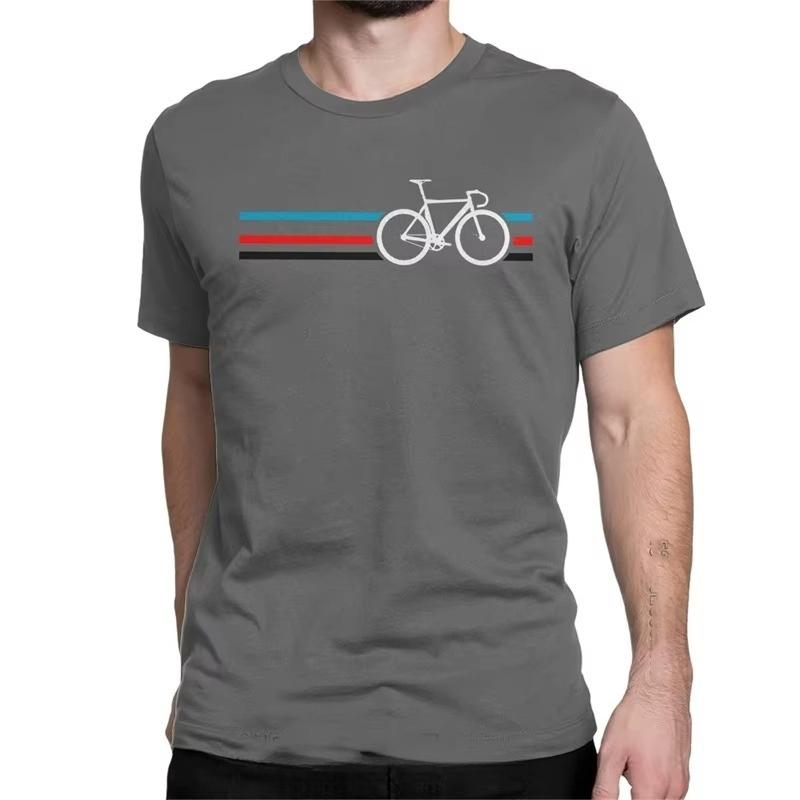 

Bike Stripes Velodrome Bicycle TShirt Unisex Funny pure Cotton ONeck Tee tShirt Classic Short Sleeve T Shirt Gift Tops Streetwear 4XL