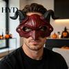 Maschera Unica Diavolo Oscuro Maschera Corna Demone, Accessorio Testa Cosplay di Halloween, Maschera Leggera per Costume di Maschera Feste Horror, Scherzo di Carnevale