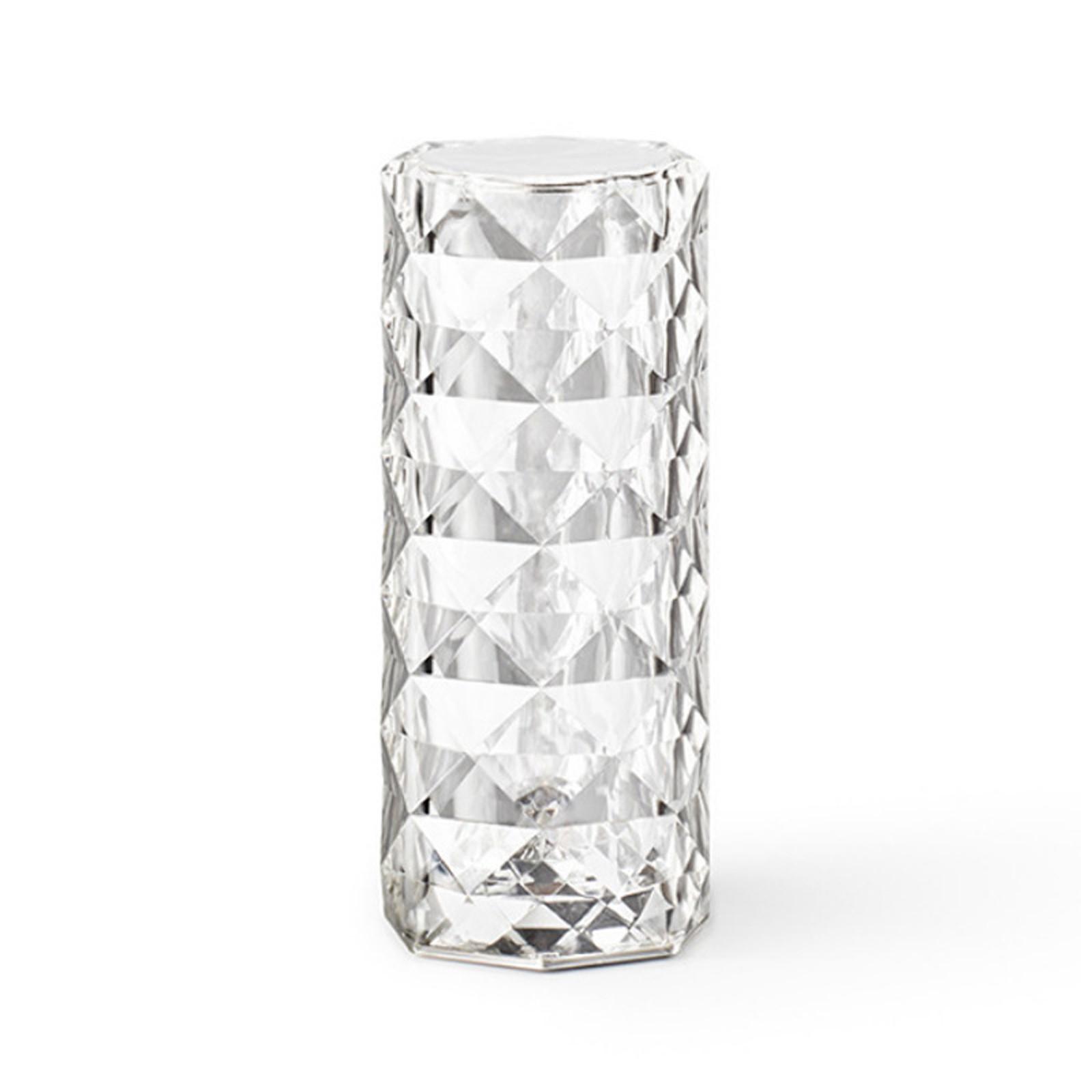 

Acrylic Diamond Table Lamp, USB Rechargeable Crystal Lamp, Bedside Night Light Decorative Bedroom Nightstand Lamp