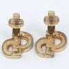 Dior CD Logo Earring Plated Gold/Rhinestone 5g Women Used