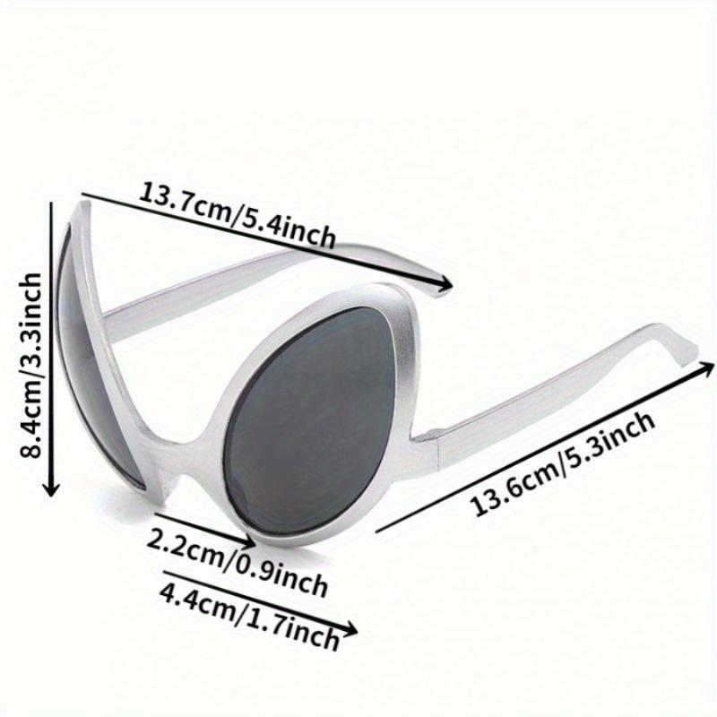 Alien-Themed Rainbow Fashion Glasses with Green Glitter Antennas - Fun Party Accessory for New Year's, Halloween, and Themed Events