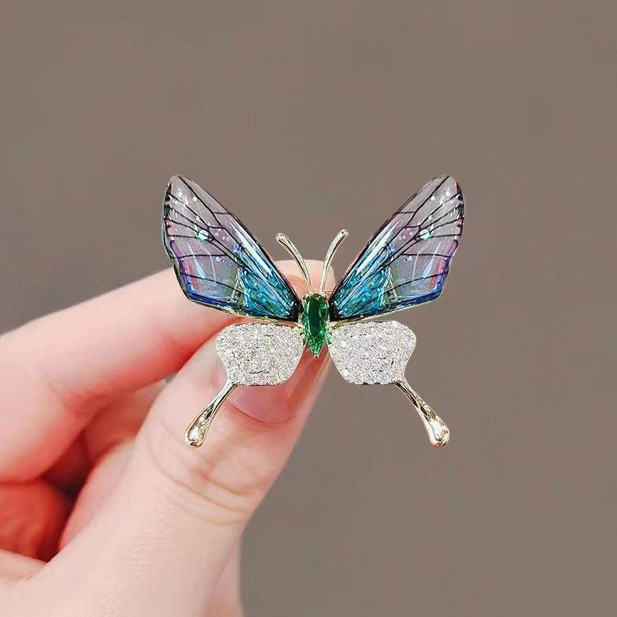 Fashion Corsage Brooch High-End Female Anti-Light Butterfly Brooch High-End Niche Corsage