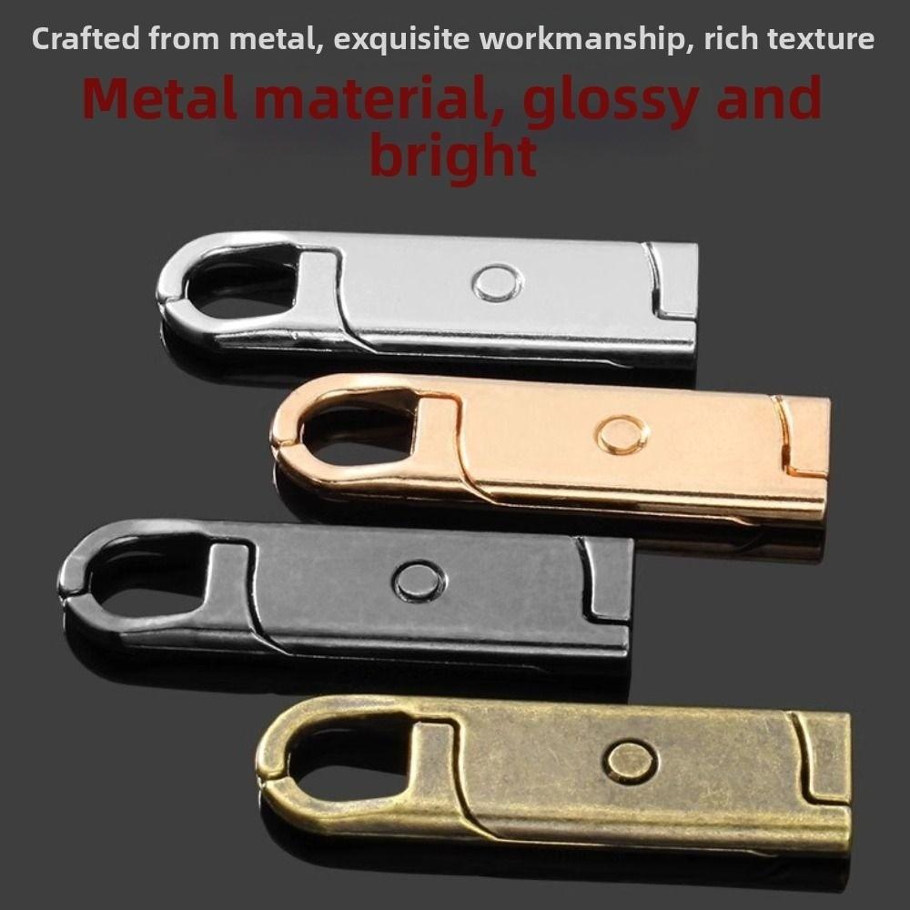 6Pcs Universal Zipper Pull Detachable Replacement Zipper Head Puller Easy Install Metal Zipper Tab Slider Pullers Clothing Use