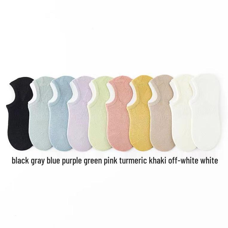 

Женские носки с низким вырезом, нескользящие, дышащие – летние тонкие, влагоотводящие, невидимого стиля для весны и осени Purple