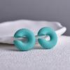 1 Pair Simple Round Circle Clip Earrings For Women C Shape Acrylic Red Blue Black Pink No Pierced Cartilage Lightweight Ear Cuff
