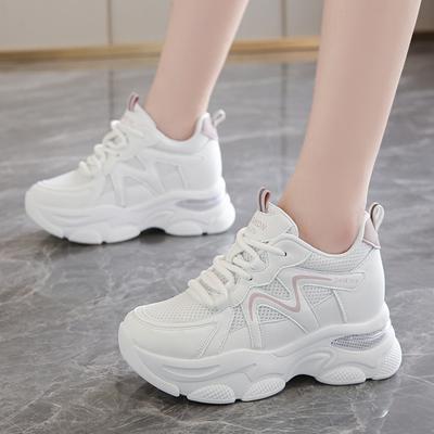 Scarpe Sportive con Piattaforma e Cuscinetto d'Aria alla Moda per Donna, Sneakers Chunky Traspiranti in Mesh, Scarpe Vulcanizzate Antiscivolo con Suola Spessa