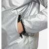 Nike Synthetikfüllung Windrunner Kapuzenjacke mit Buchstabenprint Freizeitjacke Damenjacken Metallic-Silber Schwarz CJ2262-095