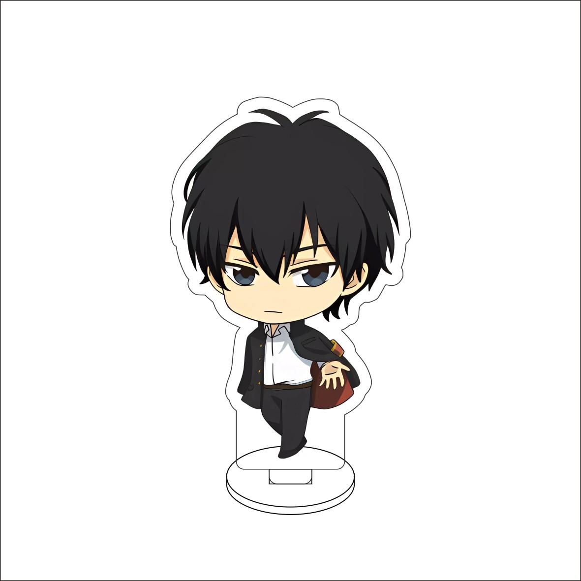 

10CM Anime Katekyo Hitman Reborn Figure Stand Model Sawada Tsunayoshi/Gokudera Hayato Cute Desk Decor Standing Sign Gifts 10CM