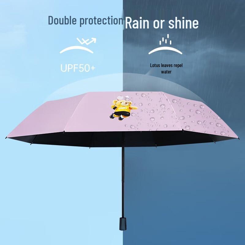 Red Leaf Automatic UV Protection Travel Umbrella