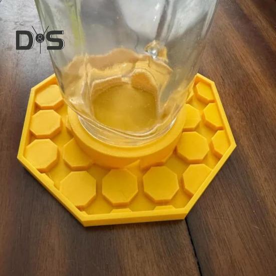 Bievanningsfat Hage Biefôringsskål for Mason-glass 3D-printet Biedrikkestasjon Birøktverktøy for Bikube Bigårdstilbehør