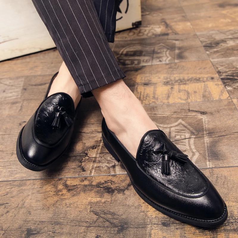 Men's Formal Shoes Slip On Tassel Loafers Comfortable Men Dress Shoes Casual Moccasins Gentleman Shoe Elegantes Office Shoes