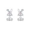 [Original Design of Cute Rabbit with High-end Temperament and Original Debut Ins Style Love S925 Silver Earrings for Women ZJYES-YS-092