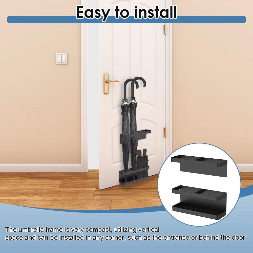 Adjustable Wall Mounted Umbrella Holder Hole-free Umbrella Organizer  Household
