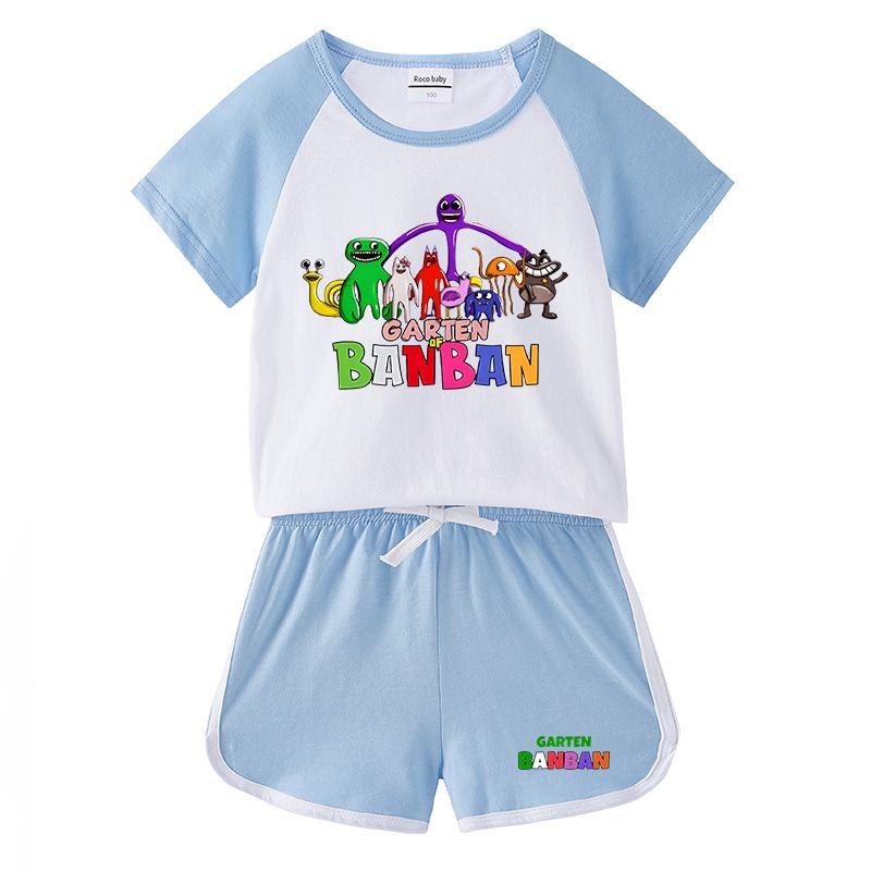 2025 Kids' Summer Outfit: Boys & Girls Casual Two-Piece Set - T-Shirt & Hot Pants