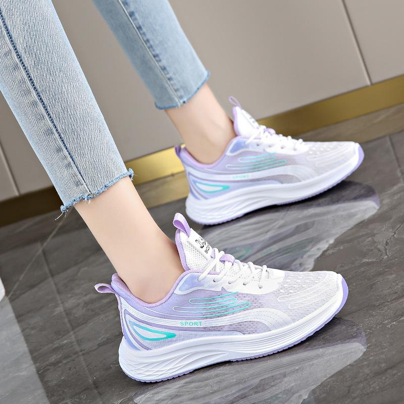 Women's Shoes, Sports Shoes, Women's New Summer Breathable Mesh Shoes, Lightweight Soft-soled Shock-absorbing Mesh Running Shoes