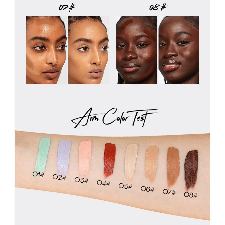 MLSMILE Colored concealer, facial brightening, contouring, darkening, eye circles and tear troughs toner foundation