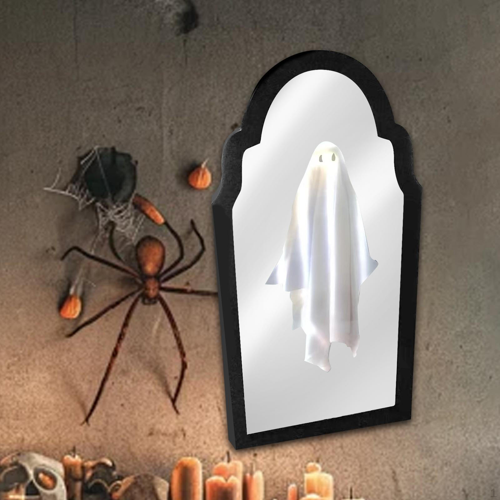 

Halloween Hologram Mirror Decorative Spooky Scary Novelty Decoration for Party White Light
