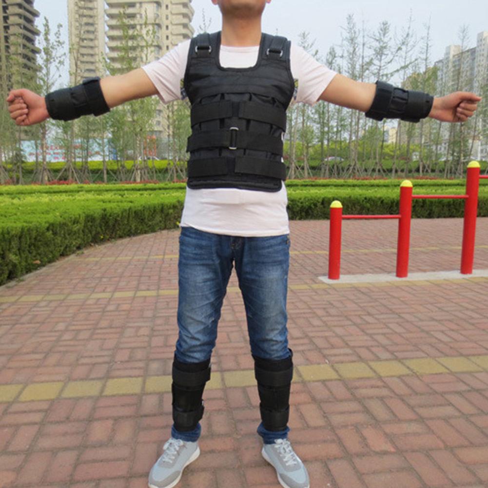 Weighted Vest Weight-bearing Vest Oxford Cloth Running Vest Adjustable Weight Jacket Weight Loading Vest for Strength Training