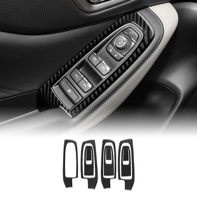 For Subaru Forester SK      2024 LHD RHD Real Soft Carbon Fiber Car Window Lift Button Panel Trim Sticker