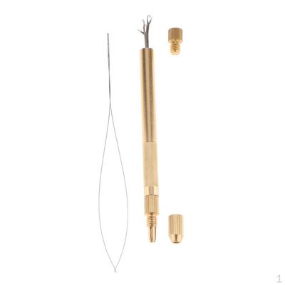Ventilating Latch Pulling Hook And Holder Kit for Making Lace Hair Bun Extension, Beads Links
