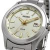 Seiko Solar Quartz Watch SBPN069 Silver Champagne Men's