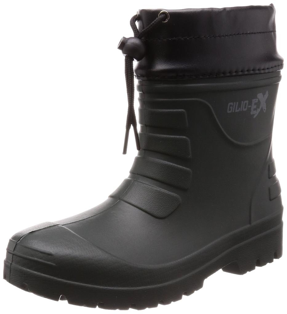 GILIO Lightweight Hybrid EVA Short Rain Boots for Gardening and Dark Sizes 3E Women's Work, Green, 24.0cm-24.5cm,