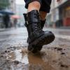 Childrens High Boot With Synthetic Leather And Rubber Sole For Casual Winter Wear