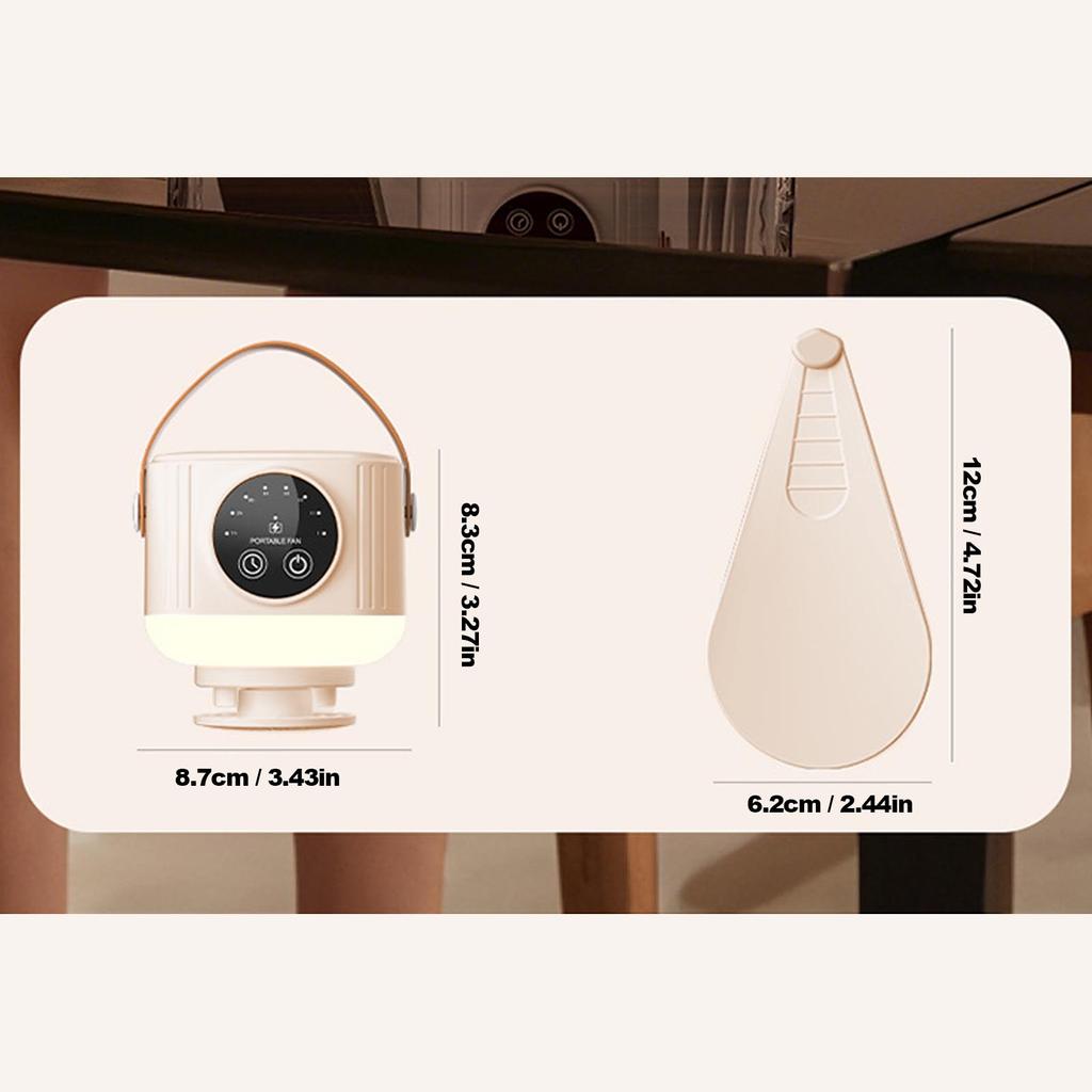 Small Portable USB Ceiling Fan with Light Remote Control Timer 4 Wind Speed Tent Hanging Fan for Camping Outdoor