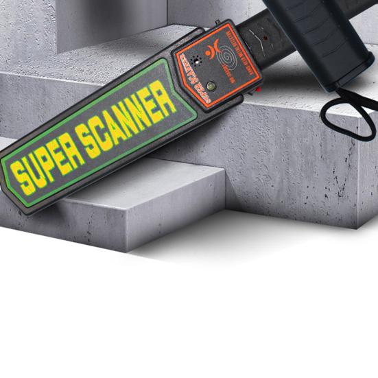Handheld Precision Metal Detector Sound Vibration Alerts Body Security Scanner